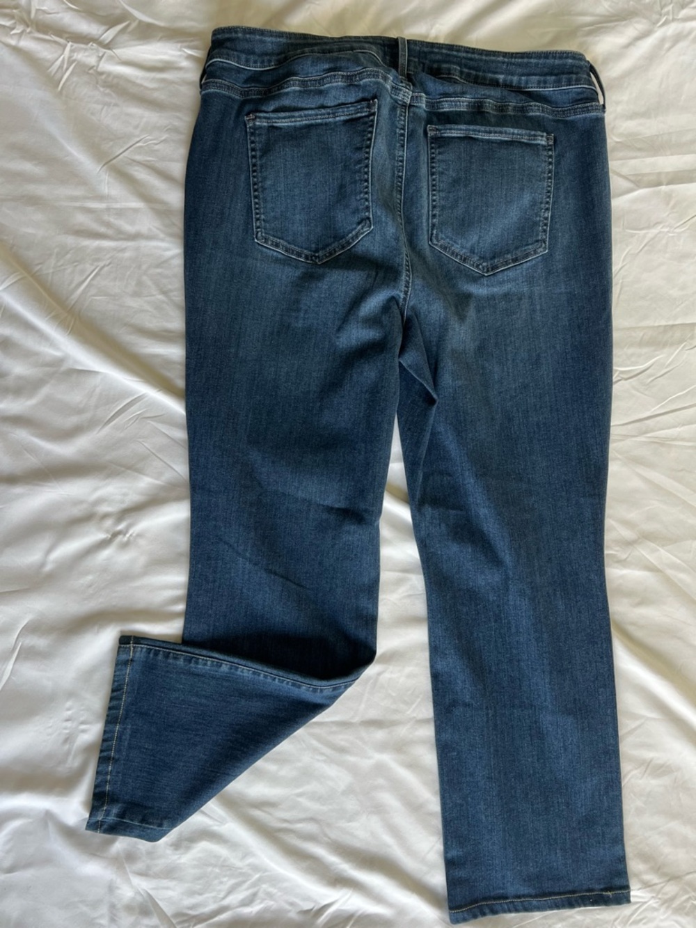 NYDJ Jeans Womens Plus 16W 18 Blue Straight Leg Stretch Denim Lift Tuck Tech